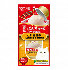 INABA Ciao Pon Churu суфле для кошек (КУРИЦА), 2шт по 35г