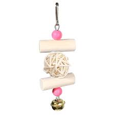 PetStandartArt Игрушка для птиц Rattan Ball White, 12х2х4, дерево, белый