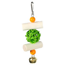 PetStandartArt Игрушка для птиц Rattan Ball White, 12х2х4, дерево, Зеленый
