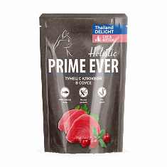 Prime Ever Holistic Тунец с клюквой в соусе влажный корм для кошек пауч 0,085 кг