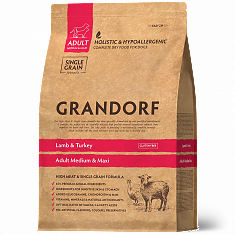 GRANDORF MED&MAXI Lamb&Turkey 3кг