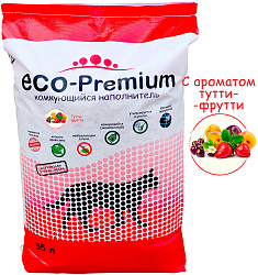 ECO Premium Тутти-фрутти наполнитель древесный  20,2 кг 55 л