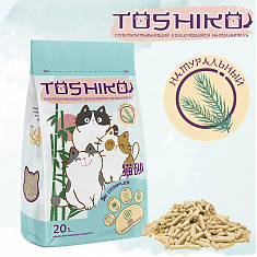 Toshiko Натуральный комкующийся наполнитель древесный  7,6 кг 20 л