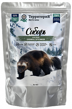 ТЕРРИТОРИЯ СИБИРЬ для собак (ОЛЕНИНА, БРУСНИКА), 400 г