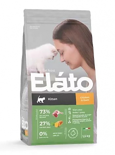 ELATO HOLISTIC для котят (КУРИЦА, УТКА), 1,5 кг.