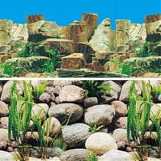 Фон "Каменное многоцветье/Русло реки", 9023/9025, 0,4*15м