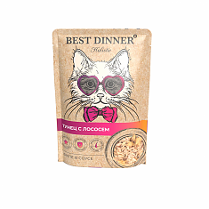 BEST DINNER Holistic пауч для кошек (ТУНЕЦ, ЛОСОСЬ), 70г