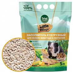 LITTLE VILLAGE Наполнитель кукурузный для мелких животных и рептилий, 5л