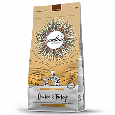 CRAFTIA NATURA для взрослых собак мелких пород из курицы и индейки 2 кг