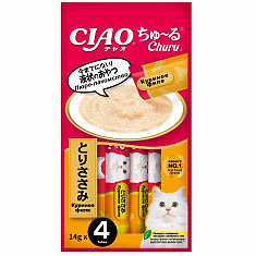 INABA Ciao Churu пюре для кошек (КУРИЦА), 4 шт по 14 г