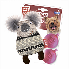 PLUSH FRIENDZ Игрушка для собак Коала со сменными пищалками, 10 см