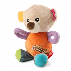 PLUSH FRIENDZ Игрушка для собак Мишка с пищалкой, 16 см