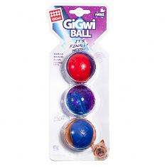 GiGwi BALL Игрушка для собак Три мяча с пищалкой, 5см