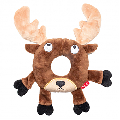 PLUSH FRIENDZ Игрушка для собак Лось с пищалкой 19см