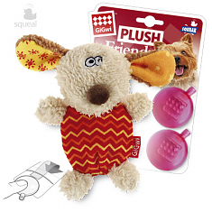PLUSH FRIENDZ Игрушка для собак Собачка со сменными пищалками, 13см