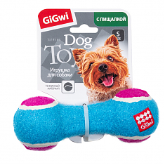 CATCH & FETCH Игрушка для собак Гантель малая с пищалкой, 13см 