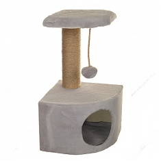 Домик-когтеточка ЛАККИ (33х33х65 см), BLACK CAT