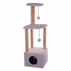 Домик-когтеточка МУРЗИК (40х40х130 см), BLACK CAT