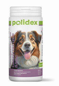 POLIDEX Глюкогекстрон+ для крупных собак, 300 табл