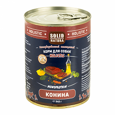 Solid Natura Holistic Конина влажный корм для собак жестяная банка 0,34 кг
