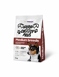 NU:Treat Medium breeds Сухой корм для собак сред.пород с ароматным ягненком 2кг,