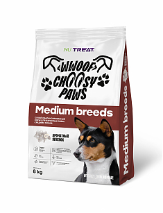 NU:Treat Medium breeds Сухой корм для собак сред.пород с ароматным ягненком 8кг