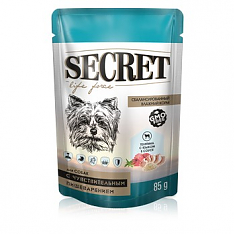 Secret For Pets Паучи для собак Gastro care с чувствительным пищ. Телятина/Язык в соусе 85г