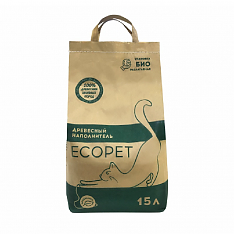 ECOPET Наполнитель Древесный 15 литров 