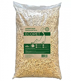 ECOPET Наполнитель Древесный 45 литров 