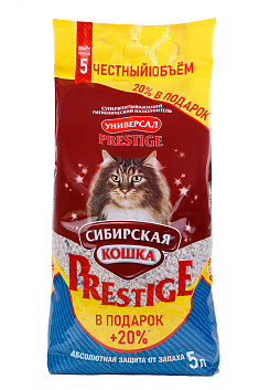 Сибирская Кошка УНИВЕРСАЛ PRESTIGE с силикагелем, 5л 
