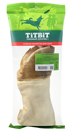 TITBIT лакомство нога ГОВЯЖЬЯ резаная для собак (мягкая упаковка)