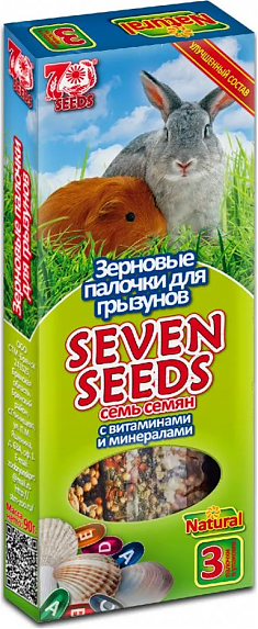 SEVEN SEEDS палочки для грызунов с витаминами и минералами, 3 шт, 90 г