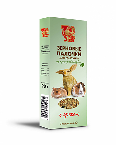 SEVEN SEEDS палочки для грызунов с орехами, 3 шт, 90 г