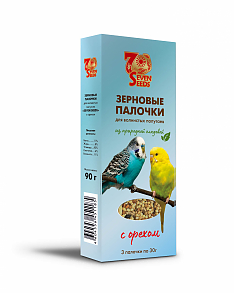SEVEN SEEDS палочки для попугаев с орехами, 3 шт, 90 г