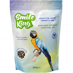 SMILE KING корм для крупных попугаев Ара, 500 г