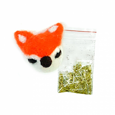 ECOPET Игрушка для кошек Лисенок с кошачьей мятой фетр 4 см  