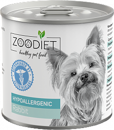 Zoodiet Hypoallergenic при аллергии с кроликом диета для собак влажный 0,24 кг