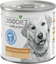Zoodiet Sensitivities при чувствительном пищеварении с говядиной диета для собак влажный 0,24 кг
