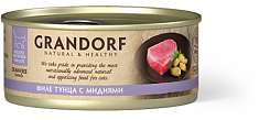 GRANDORF Консервы для кошек Филе тунца с мидиями 70гр.N