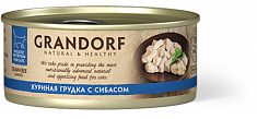 GRANDORF Консервы для кошек Куриная грудка с сибасом 70гр.N