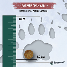 ТЕРРИТОРИЯ КАВКАЗ для взрослых собак средних и крупных пород (ИНДЕЙКА, БРУСНИКА), 2,5 кг
