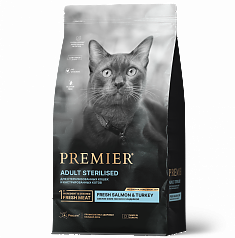 PREMIER CAT STERILISED Salmon&Turkey 400гр (Лосось с индейкой для стерилизованных кошек)