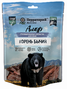 ТЕРРИТОРИЯ АМУР корень бычий для собак, 65 г