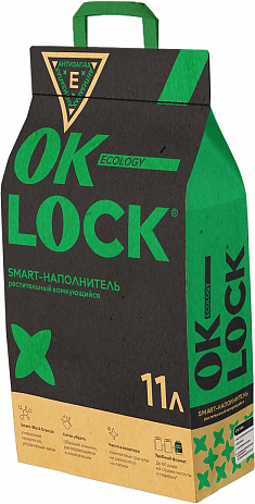 Наполнитель ПИТОМЕЦ растительный OK-LOCK, 11 л.