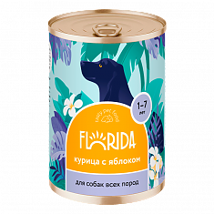 FLORIDA Консервы для собак с курицей и яблоком 400гр