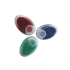 Щетка для мытья животных RUBEAZ SOAP DISPENSER BRUSH с дозатором для мыла, 11,5х7,5см, цвет синий