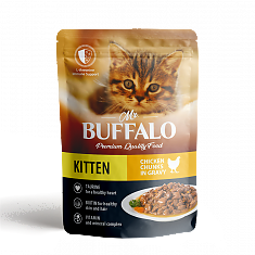 MR. BUFFALO KITTEN пауч для котят (ЦЫПЛЕНОК, СОУС), 85 г.