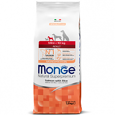 Monge Dog Monoprotein корм для собак мелких пород (ЛОСОСЬ, РИС), 7,5 кг