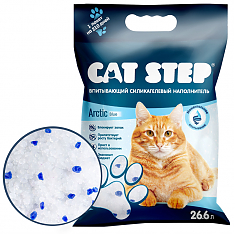 CAT STEP Arctic Blue Наполнитель впитывающий силикагелевый, 26,6 л