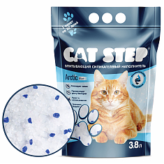 CAT STEP Arctic Blue Наполнитель впитывающий силикагелевый, 3,8 л